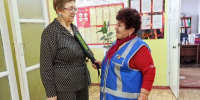 В селе Песчаное на участке 352 проголосовала руководитель фракции «Единая Россия» в Собрании депутатов Троицкого муниципального района, председатель Собрания депутатов Лариса Шумкина - Единая Россия